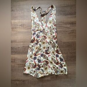 Paisley halter dress